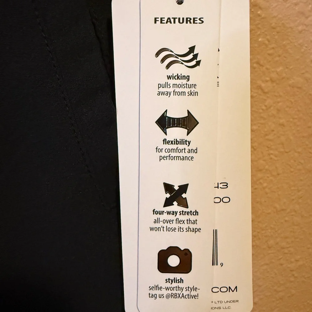 RBX Women's Black Athletic Shorts - Picture 4 of 4